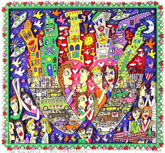 ジェームス・リジィの絵画作品　タイトルは、The big apple is big